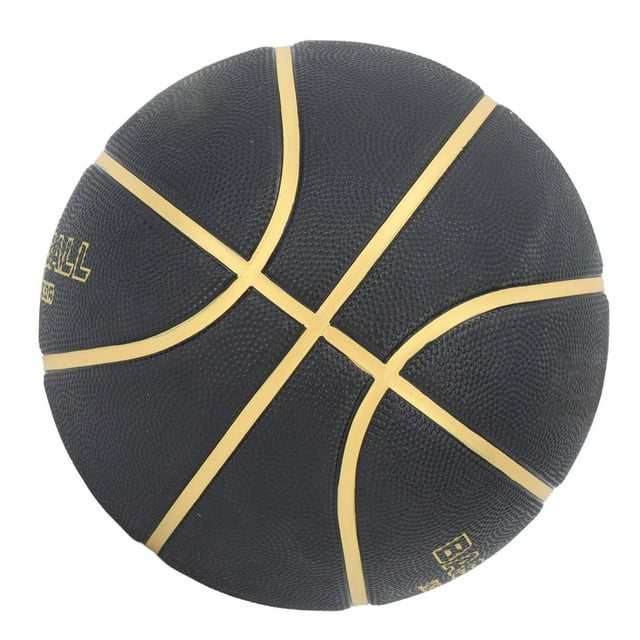 Baloncesto Negro, Resistencia Al Desgaste, Baloncesto De Entrenamiento De Partículas Grandes Seguro, Baloncesto De Goma A Prueba