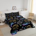thumbnail image 2 of YST Rv Happy Camping Bedding Set, Gradient Camper Car Comforer Set Twin Size For Farmhouse Camping Lovers, Outdoorsy Camper Quilt Rustic Reversible Duvet Insert With 1 Pillow Case, Black, 2 of 5
