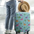 thumbnail image 2 of Light Blue Dinosaur Palm Pattern Luggage Cover Fashion Suitcase Cover Baggage Covers Fit 25-28 Inch Luggage (Go Travel), 2 of 5