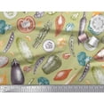 thumbnail image 3 of Soimoi Beige Cotton Duck Fabric Mixed Vegetable Decor Fabric Printed Yard 42 Inch Wide, 3 of 3