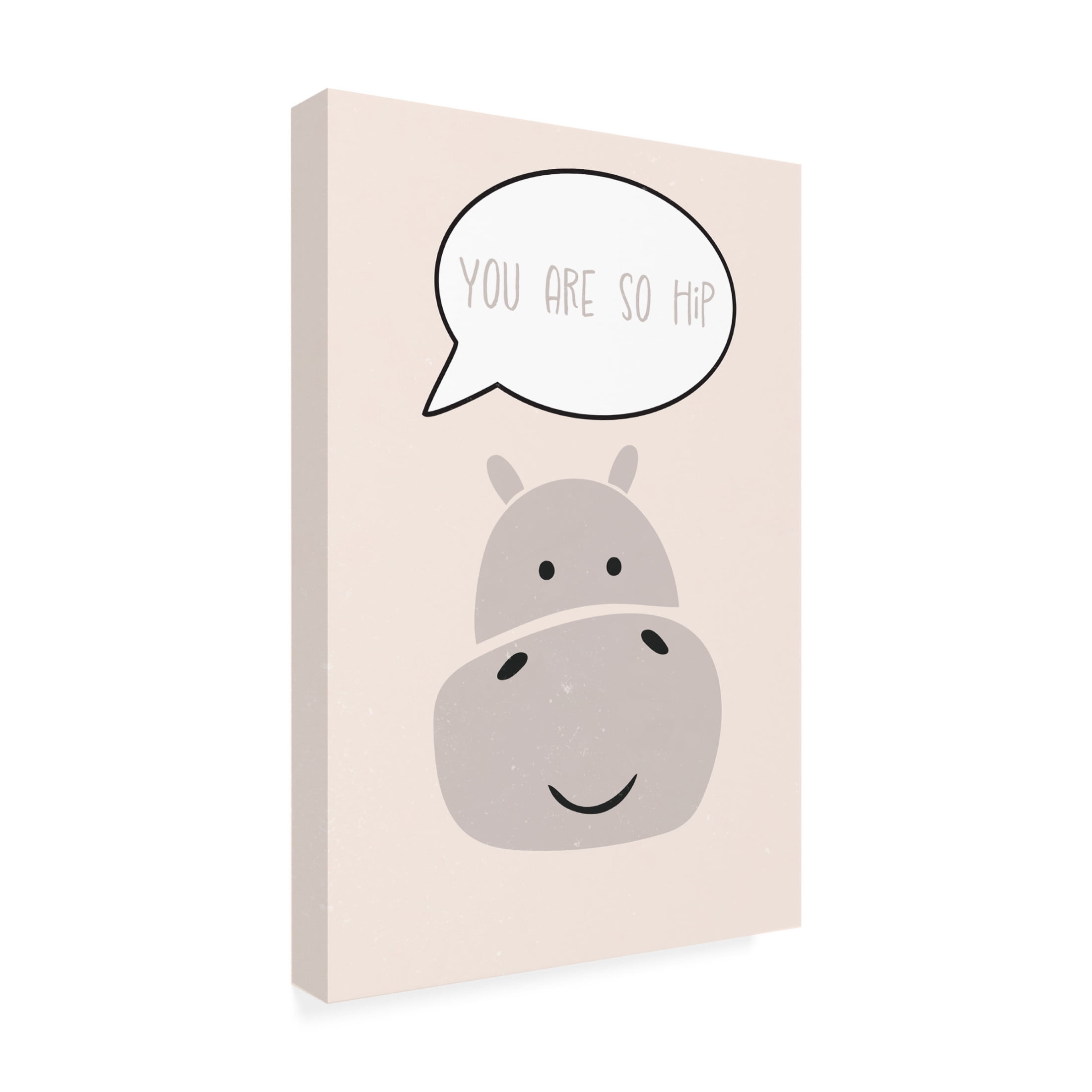 Trademark Fine Art Sarah Manovski Hippo nursery print Canvas Wall Art