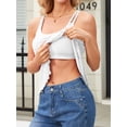 thumbnail image 3 of Sociala Women's Eyelet Camisole with Removable Padding S-3XL Flowy Cami Shirts, 3 of 5