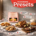 thumbnail image 4 of Gourmia 8 Qt Air Fryer, 8 Presets with Digital Display, FryForce 360° Technology, Easy View Window & Interior Light, Dishwasher Safe Basket, Peach, 4 of 14