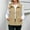Beige, variant on Womens Fleece Vests with Zipper, Warm Lapel Sleeveless Lightweight Winter Outerwear Beige Size L
