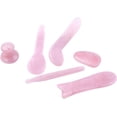 thumbnail image 4 of 10PCS Rose Quartz Natural Jade Guasha Scraper Facial Massager Gua Sha Skin Scraping Tool,C-Style, 4 of 5