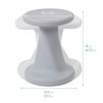 thumbnail image 2 of ECR4Kids Twist Active Wobble Stool, 18in Seat Height, Classroom Furniture, Light Grey, 2 of 9