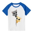 thumbnail image 6 of LNWUY Toddler Girls Boys Summer Fashion Tshirt Cute Round Neck Print T-Shirt Cotton Short Sleeve Top Shirts Blue 7 Years, 6 of 6