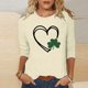 thumbnail image 1 of TaTaai Womens Saint Patricks Day Tshirt Celtic Knot Print Short Sleeve Relaxed Fit Round Neck Casual Top Lightweight Soft Cotton Gift, 1 of 7