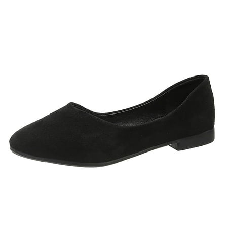 

TOWED22 Women s Flats Womens Flat Shoes Classic Pointed Toe Flats Knit Dress Shoes Soft Flats for Woman Comfortable Dressy Black