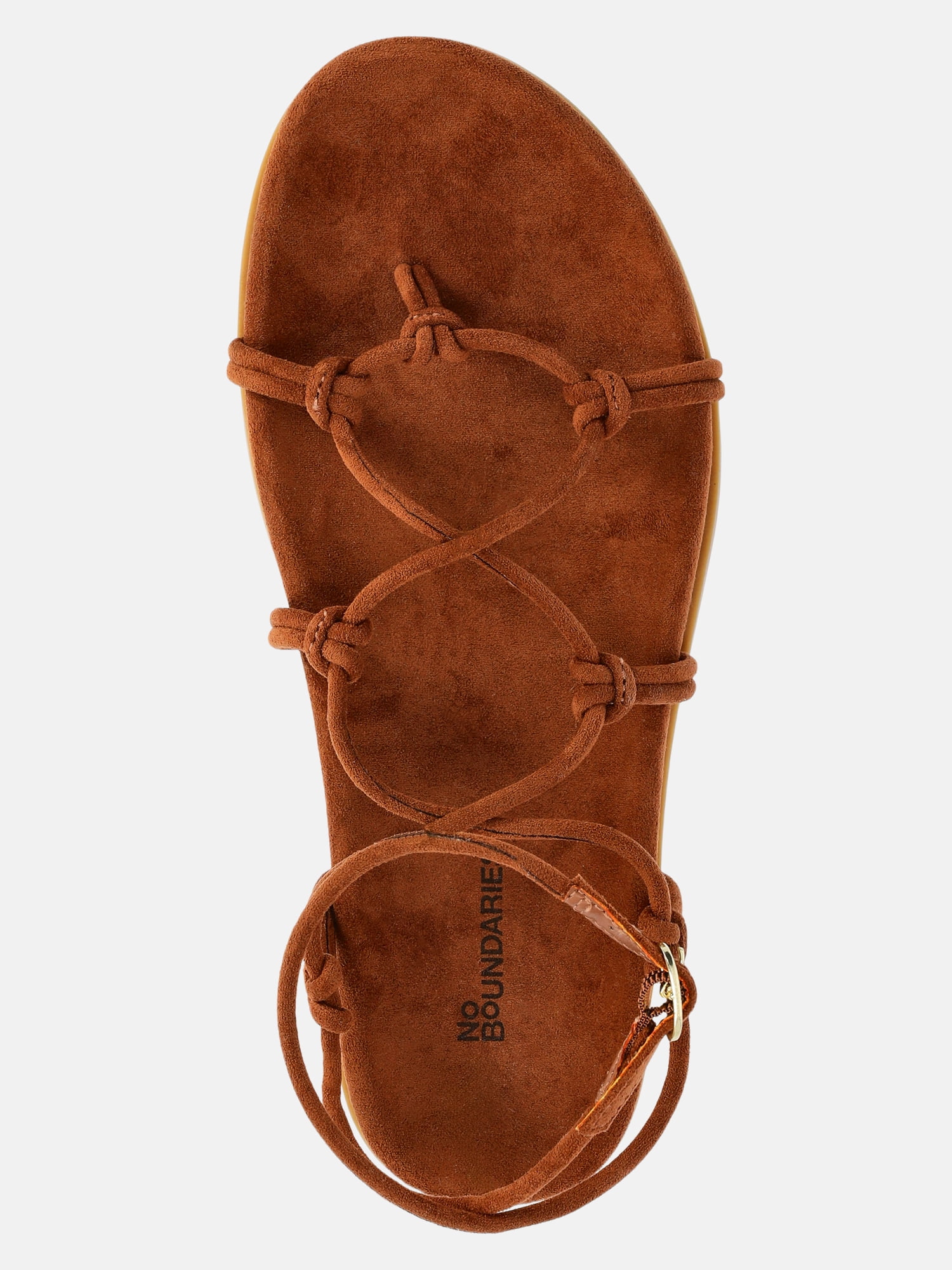 No Boundaries Faux Suede Lace Up Sandals, Women's
