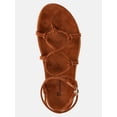thumbnail image 4 of No Boundaries Faux Suede Lace Up Sandals, Women's, 4 of 6