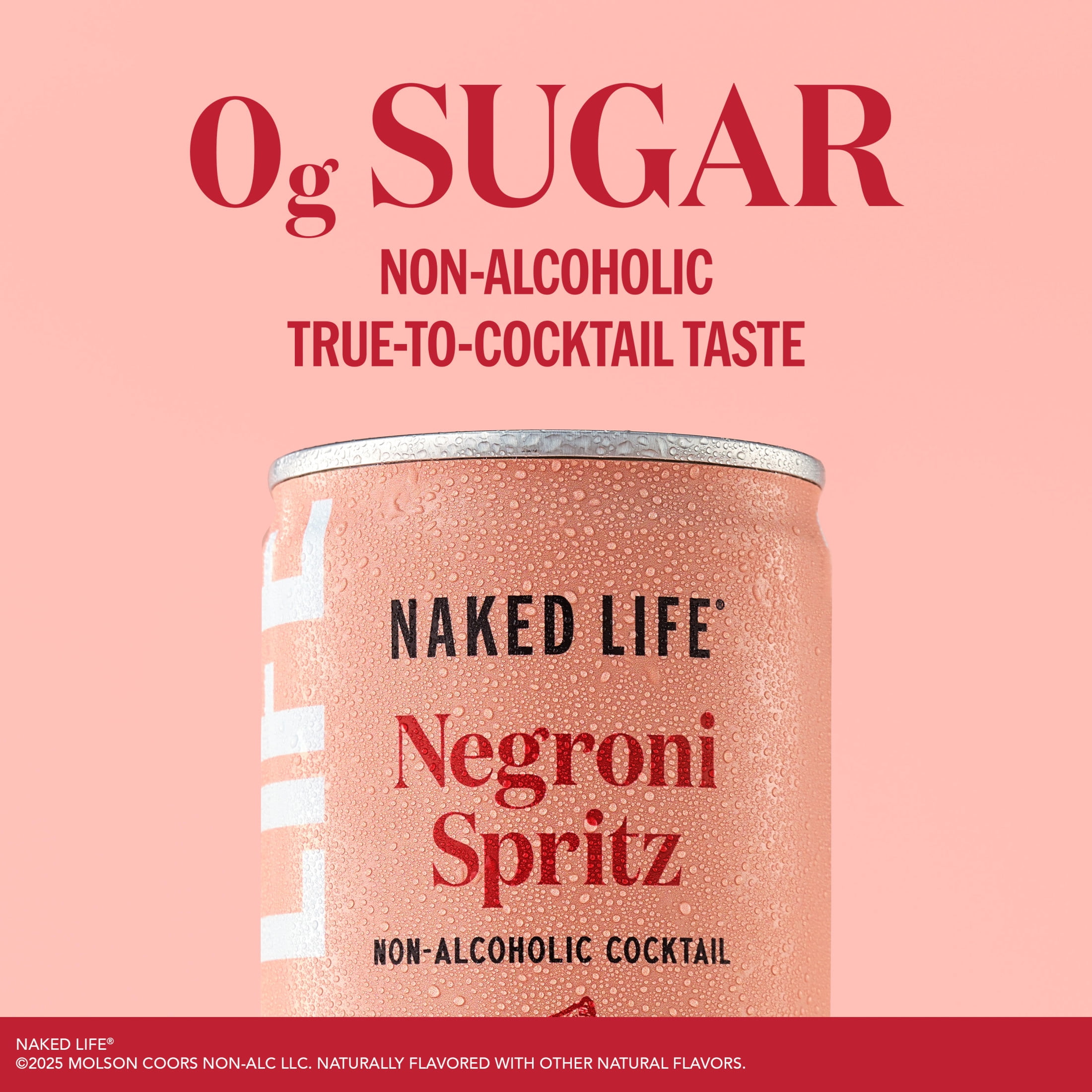 Naked Life Negroni, 4 Pack, 8.4 fl oz Aluminum Cans, 0% ABV