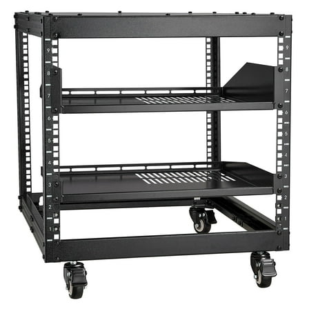 HCY 9U 4 Post Open Frame Server Rack Network Enclosure 23''-40'' Adjustable