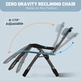 thumbnail image 4 of ABORON Portable Zero-Gravity Chairs with Headrest - Set of 2 Blue Ice, 4 of 10