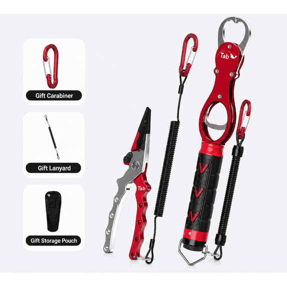 Dayjoy Aluminum Fish Gripper with Scale & Multifunctional Fishing Pliers Kit