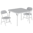 thumbnail image 1 of Folding Table and Chairs Set 3pcs/5pcs, PU Cushioned Square Activity Table with Metal Frame, Waterproof Portable Space-Saving for Home Study Daycare Learning Art, 1 of 9