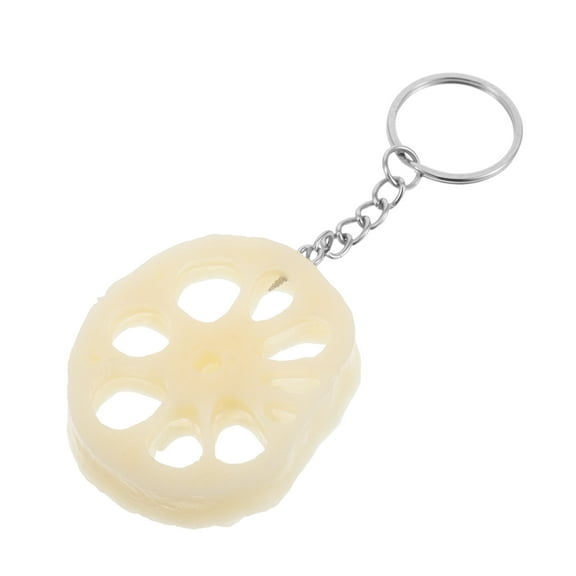 FRCOLOR Simulation Lotus Root Keychain Handbag Pendant Realistic Vegetable Key Ring Bag Charm Phone Hanging Accessory Car Keychain