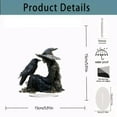 thumbnail image 3 of PEIXUN Witch & Crow Acrylic Desktop Decor Gothic Halloween Figurine With Moon & Desk Accessory For Season, 3 of 6