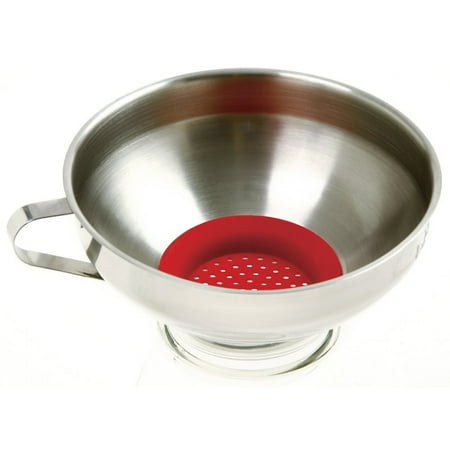 - Norpro Stainless Steel Wide Mouth Canning Funnel w/ Removable Silicone Strainer