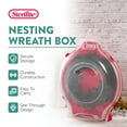 thumbnail image 3 of Sterilite Clear Nesting Storage Christmas Holiday Wreath Box, Red (4 Pack), 3 of 9