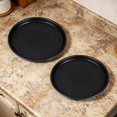 thumbnail image 7 of ACDANC 2026 New 2 Pcs Pizza Stone Circular Non Stick Pizza Pan Black Carbon Steel Baking Stone for Oven Grill Kitchen 11 In, 7 of 7