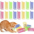 thumbnail image 1 of JTWEEN Cat Spring Toys 16pcs Colorful Cat Coil Toy Durable Plastic Spiral Spring Cat Toy Interactive Cat Toy Creative Cat Activity Toy for Cat Bouncing and Training Fun Gift for Cat Kitten Pets, 1 of 1