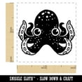thumbnail image 2 of Adorable Octopus Self-Inking Rubber Stamp Ink Stamper - Brown Ink - Small 1 Inch, 2 of 7