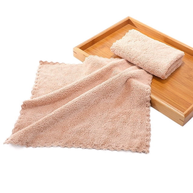 Toalla cuadrada pequeña de vellón coral, toalla facial, toalla de mano para jardín de infantes, toalla para saliva de bebé, regalo de oso