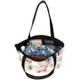thumbnail image 5 of Christmas Canvas Leather Mix Handbag Twill Sponge Jeanette 30x10.5x39cm/11.8x4.1x15.4in, 5 of 5