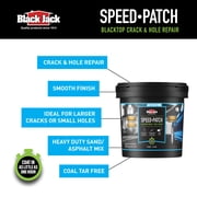 Black Jack Speed-Patch Blacktop Crack & Hole Repair - 10 lbs., Ready-To-Use Asphalt Patching Compound, Asphalt Crack Filler, Asphalt Patch, 10 lb.
