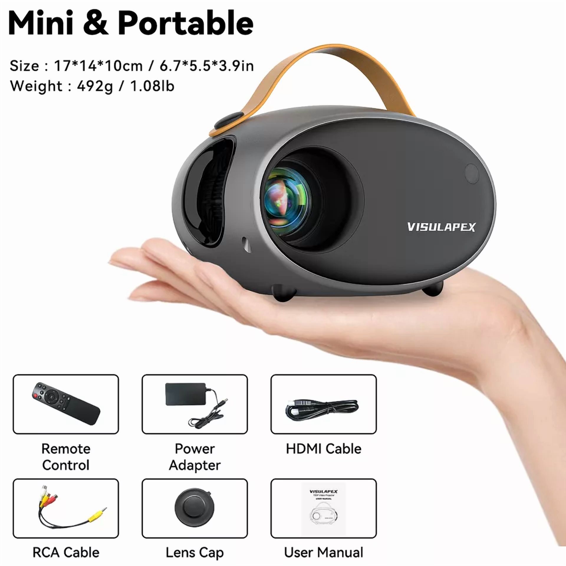 1080P Projector 25000LMS 4K 3D 5G WiFi Bluetooth Video Home Cinema 250" Display