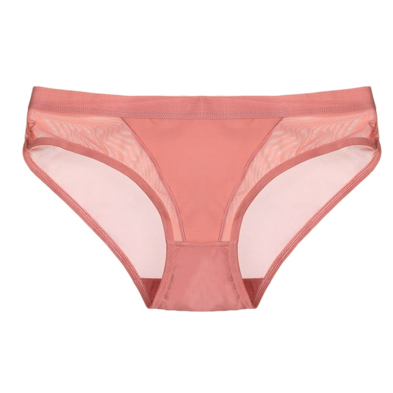 Zuwimk G String Thongs For Women,Seamless Thongs for Women Nylon No Show  Thong Underwear Hot Pink,One Size