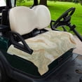 thumbnail image 2 of Golf Cart Seat Covers for 2 Seater,Sage Green Marble Microfiber Cart Seat Towel Blanket,Contemporary Abstract Fluid Art Absorbent Breathable Non Slip Bench Seats Protector for Golf Course 51"x31", 2 of 9