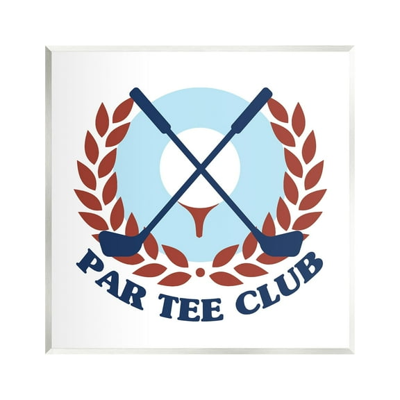 Stupell Industries Par Tee Club Golfing Sports Laurel Religious Painting Unframed Art Print Wall Art