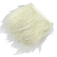 thumbnail image 1 of 1 yarda de plumas de avestruz teñidas para confección, iluminación, decoración y manualidades de ropa. Amarillo claro, 1 of 3