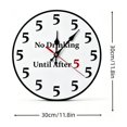 thumbnail image 3 of PONPRNGY Wooden Round Wall Clock Silent 11.8" Rustic Battery Operated Clock Home Decor for Living Room, Kitchen, Bedroom, and office, 3 of 6