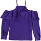 thumbnail image 2 of bar III Blusa tejida con hombros descubiertos para mujer, Púrpura, XS, 2 of 2