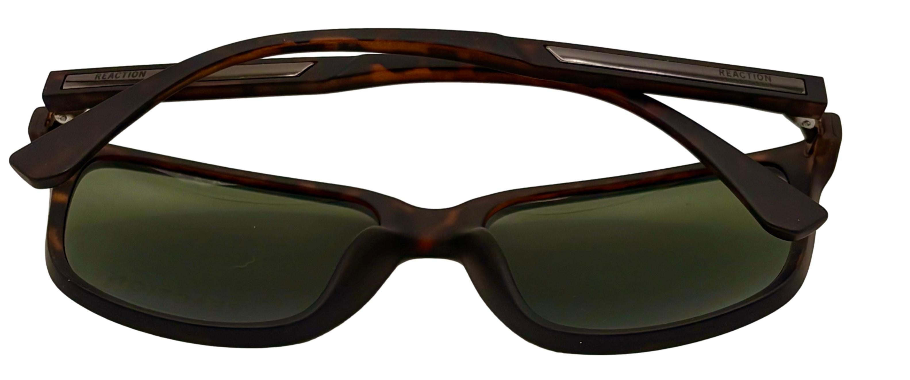 Kenneth Cole Reaction Plastic Men's Rectangle Sunglasses, Matte Tortoise