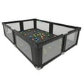 thumbnail image 5 of NEGYLIM 73" ×61" Large Baby Playpen, Baby Playard for Babies and Toddlers, Baby Fence Play Pens for Indoor & Outdoor, Sturdy Safety Play Yard with Soft Breathable Mesh and Carry Bag, Anti-Fall, Black, 5 of 8