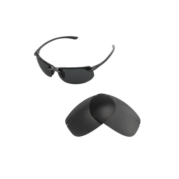 Walleva Black ISARC Polarized Replacement Lenses for Maui Jim Banyans  Sunglasses