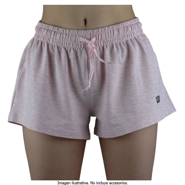 Short Wilson para Mujer, Deportivo de French Terry Rosa Jaspe Talla M