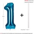 thumbnail image 2 of 40 Inch Blue Numbers 0-9 Birthday Party Decorations Helium Foil Mylar Number Balloon Digital 1, 2 of 4