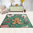 thumbnail image 2 of Yayeee Area Rugs for Living Room 5.2'x4' Non Slip Washable Bedroom Floor Carpet, Christmas Gingerbread, 2 of 6