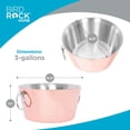 thumbnail image 2 of Balde para Bebidas BIRDROCK HOME de Acero Inoxidable Martillado 11.35L, 2 of 5