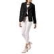 thumbnail image 5 of Abrigo de doble botonadura con solapa de pico para mujer INSPIRE CHIC en negro de lana para invierno, 5 of 7