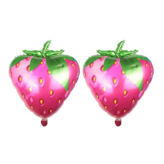 Seekfunning 3pcs Large Size Strawberry Party Decorations Fruit Themed Party Decor Strawberry Birthday Decorations for Girl Hungry Caterpillar Party
