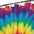 thumbnail image 3 of Colorful Rainbow Tie Dye Spiral Pattern Shower Curtain 36"x72" ,Bathroom Decorative Shower Curtains Set with 12 Hooks,Modern Waterproof Washable Shower Curtain, 3 of 6