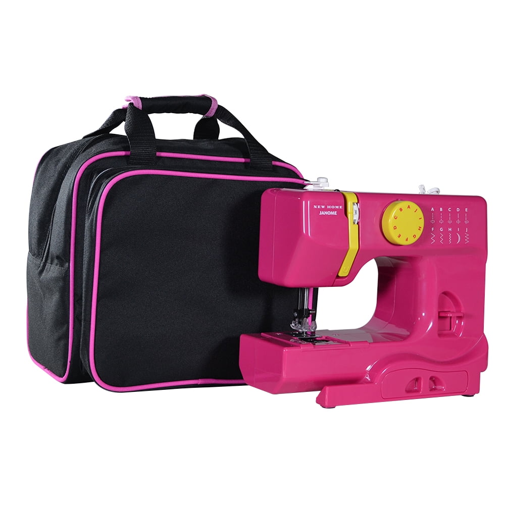 Buy Janome Sew Mini Pink & Black Tote Bag For Half Size Machines Online