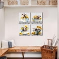 thumbnail image 4 of HFDF Highland Cow Wall Art Wall Decor Rustic Style Funny Cow Bathtub Sunflower Pictures Farmhouse Humor Animal Toilet Cattle Painting Artwork for Living Room Kitchen Decoration 4Pcs 10x8inch Framed, 4 of 6