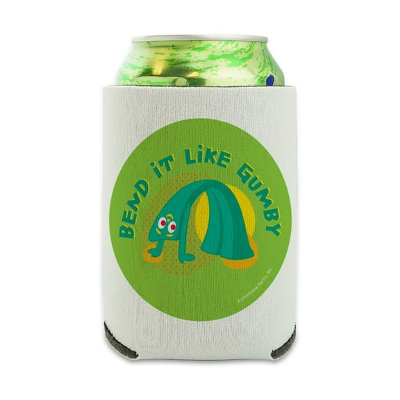 Bend it Like Gumby Yoga Gym Aerobic Workout Can Cooler - Drink Sleeve Hugger Collapsible Insulator - Beverage Insulated Holder